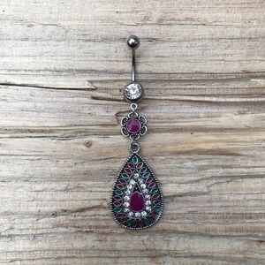 Elegant Teardrop Belly Button Ring